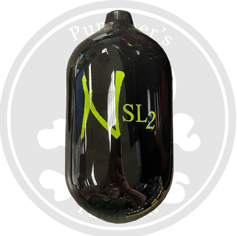Ninja SL2 68/4500 Carbon Fiber Paintball Tank BOTTLE ONLY - Black/Lime