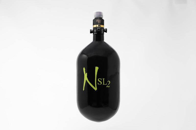 Ninja SL2 68/4500 Carbon Fiber Paintball Tank - Black/Lime ProV2 ($244.95)