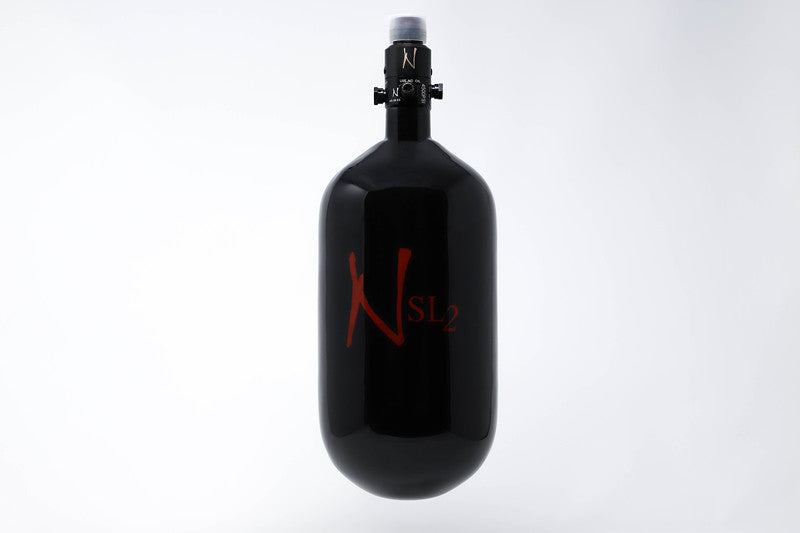 Ninja SL2 77/4500 Carbon Fiber Paintball Tank - Black/Red Standard (Add $0.00)