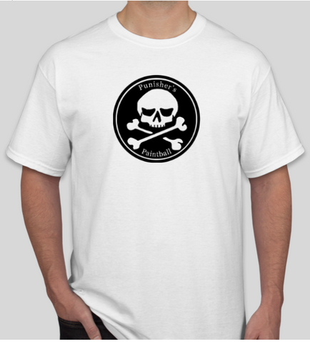 "Punisher's Paintball" Logo T-Shirt - White