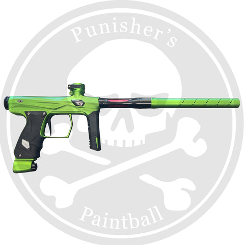 SP Shocker AMP Paintball Gun - Dust Green / Polished Black