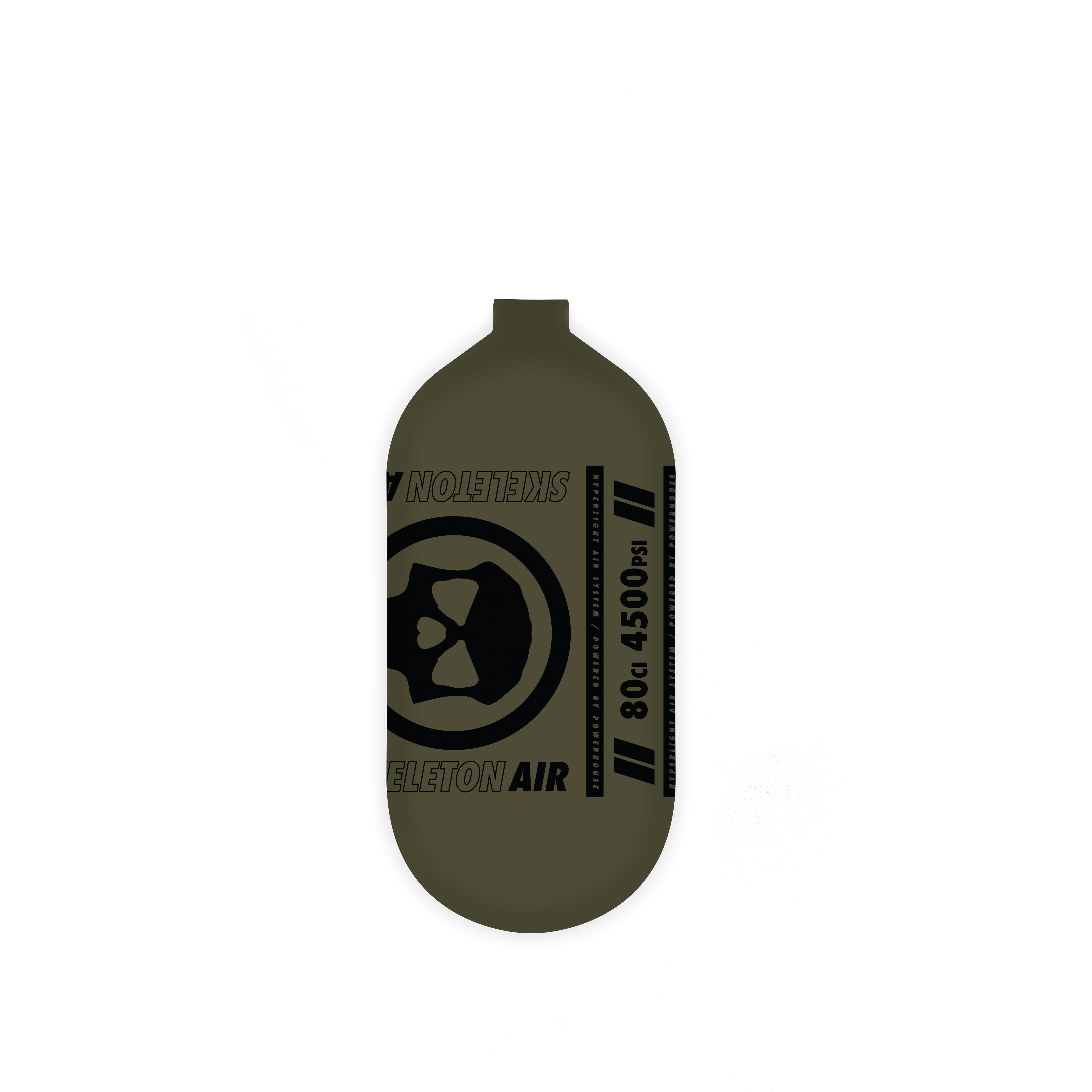 INFAMOUS AIR Hyperlight Paintball Tank - BOTTLE ONLY - Olive/Black - 80CI / 4500PSI