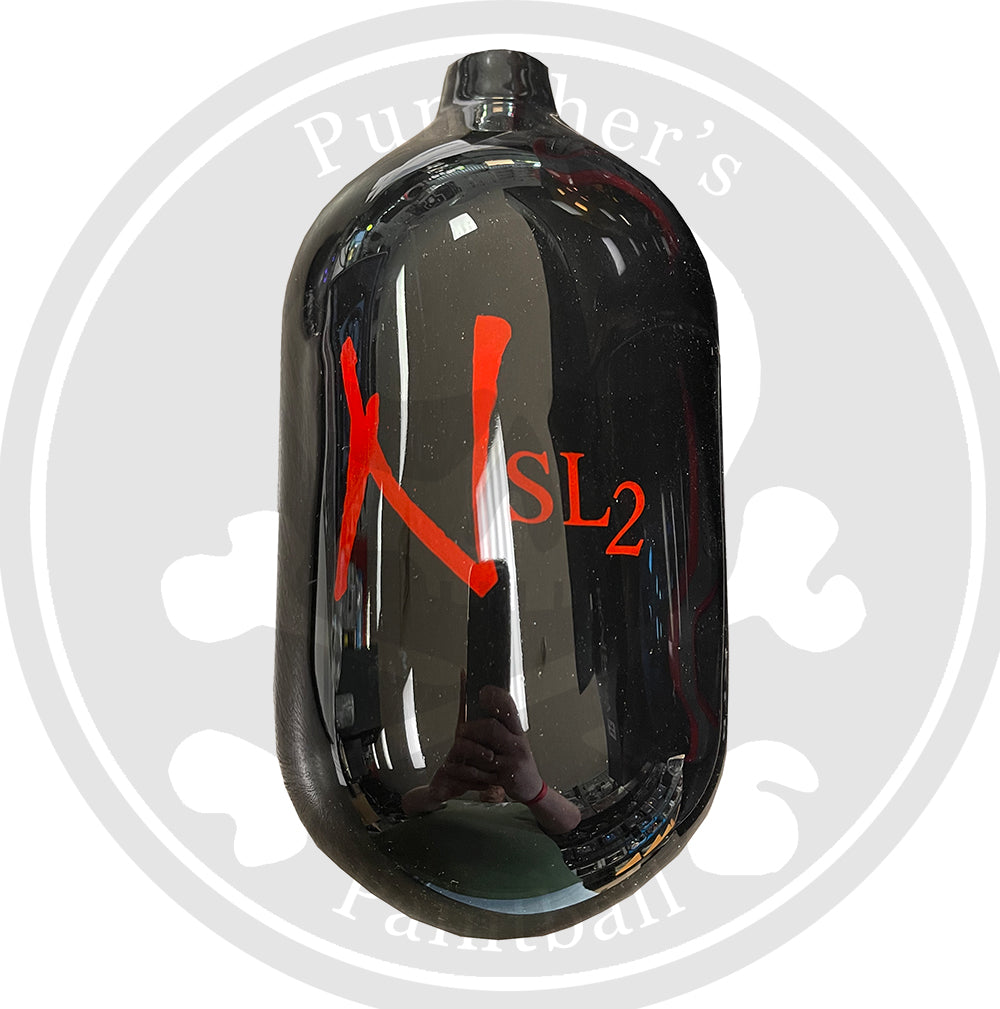 Ninja SL2 68/4500 Carbon Fiber Paintball Tank BOTTLE ONLY - Black/Red