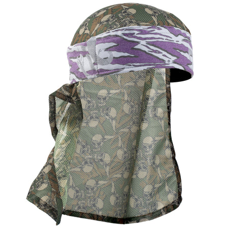 HK Army Hostilewear Headwrap - Purple Snakes / Green Mesh