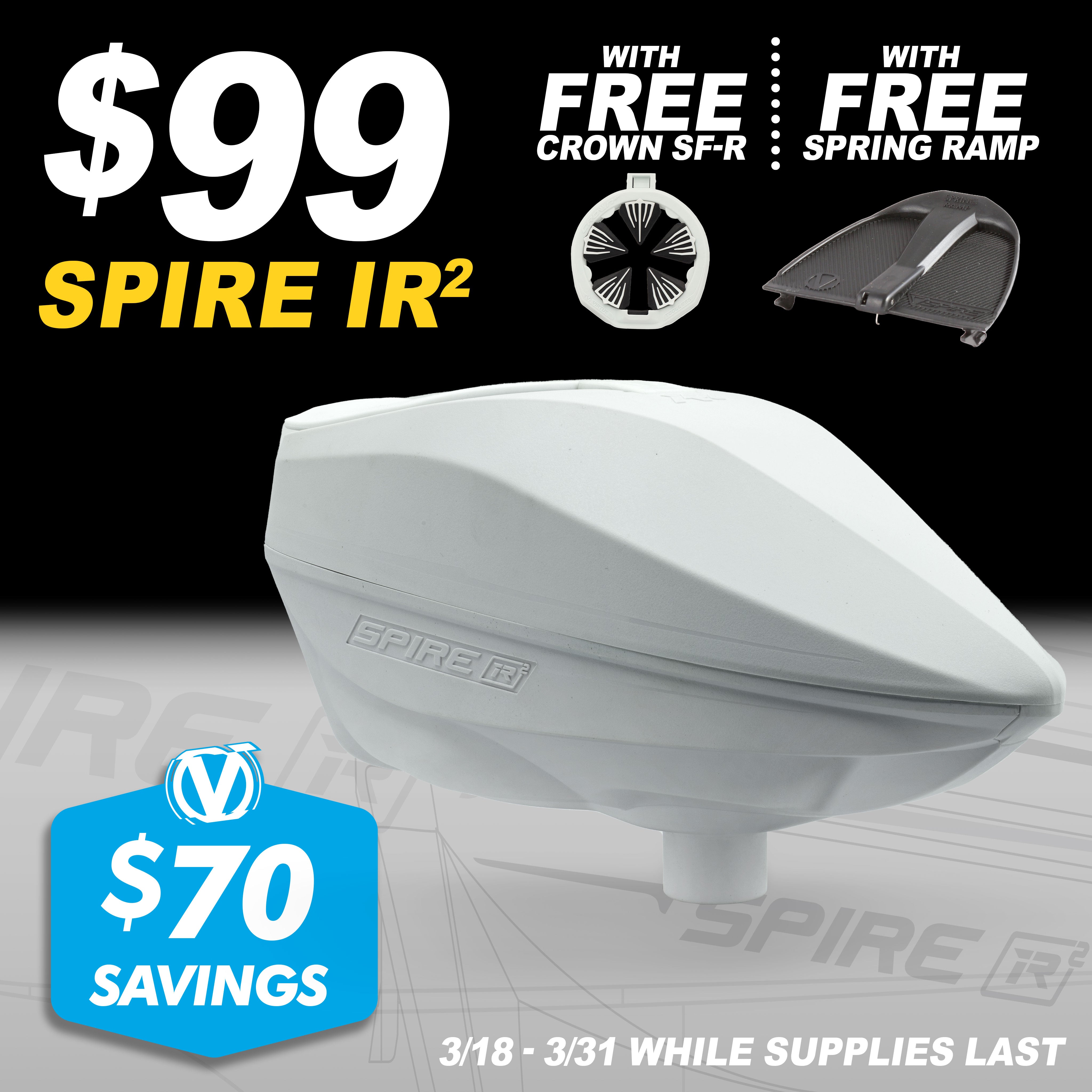 Virtue Spire IR2 Paintball Loader BUNDLE SALE - White