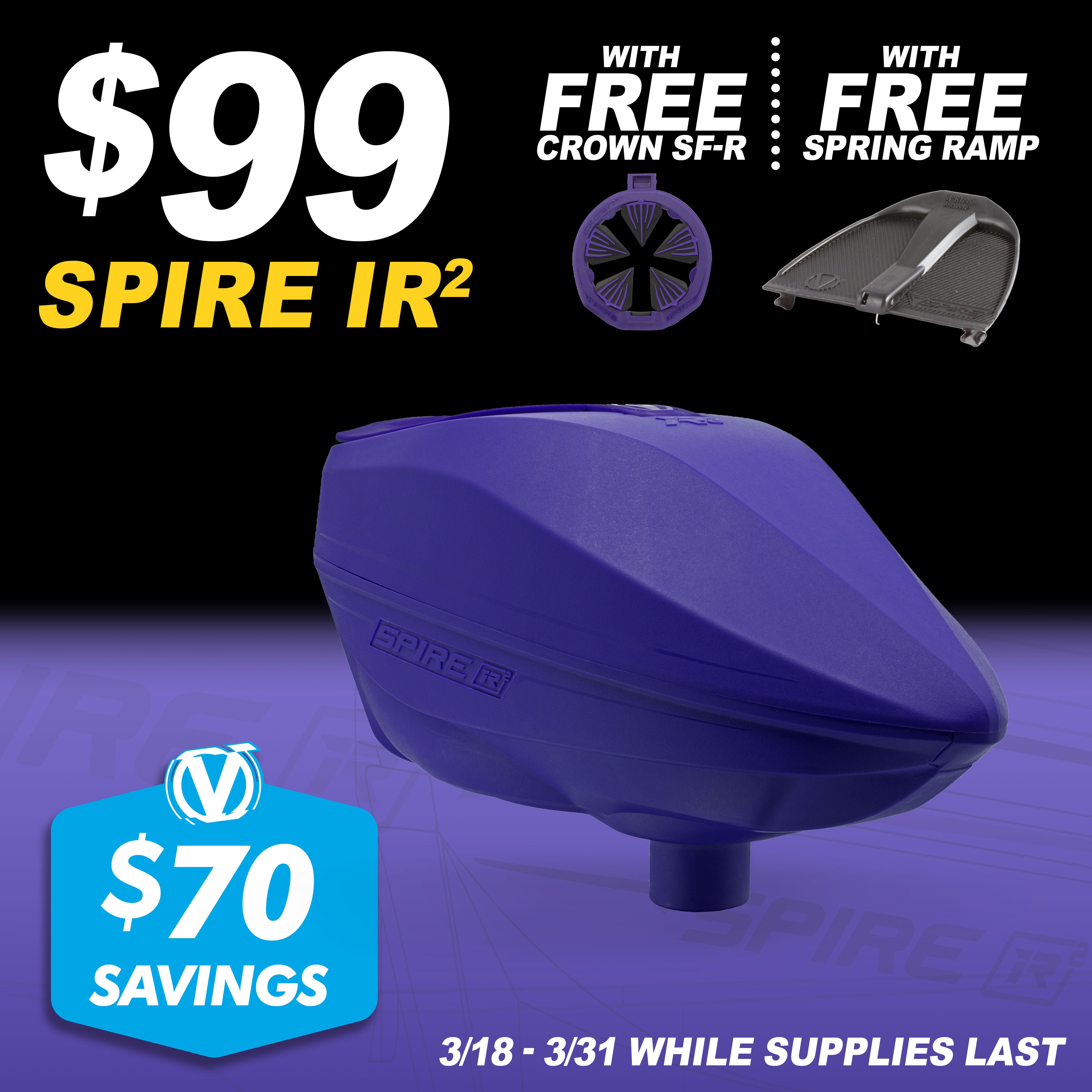 Virtue Spire IR2 Paintball Loader BUNDLE SALE - Purple