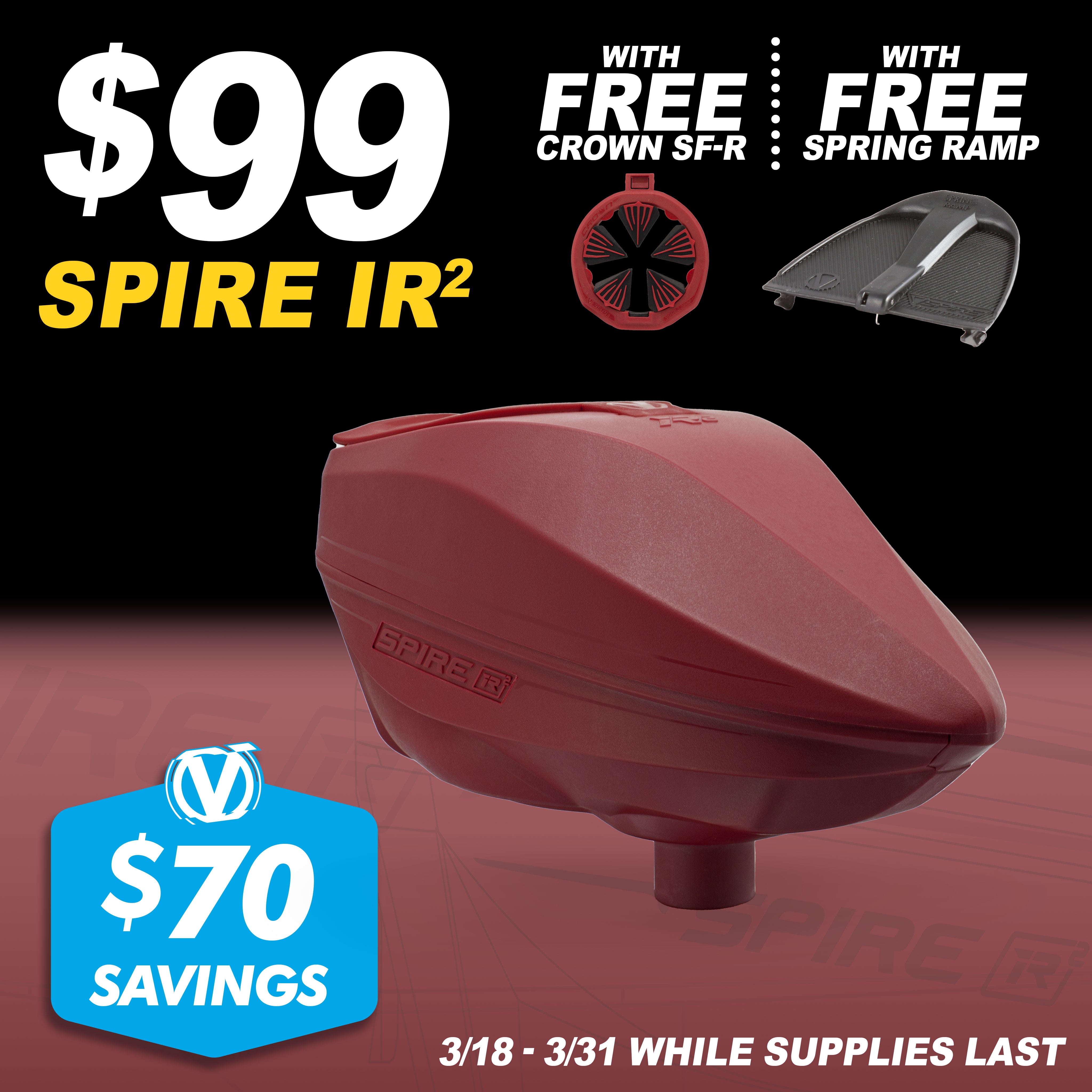 Virtue Spire IR2 Paintball Loader BUNDLE SALE - Red