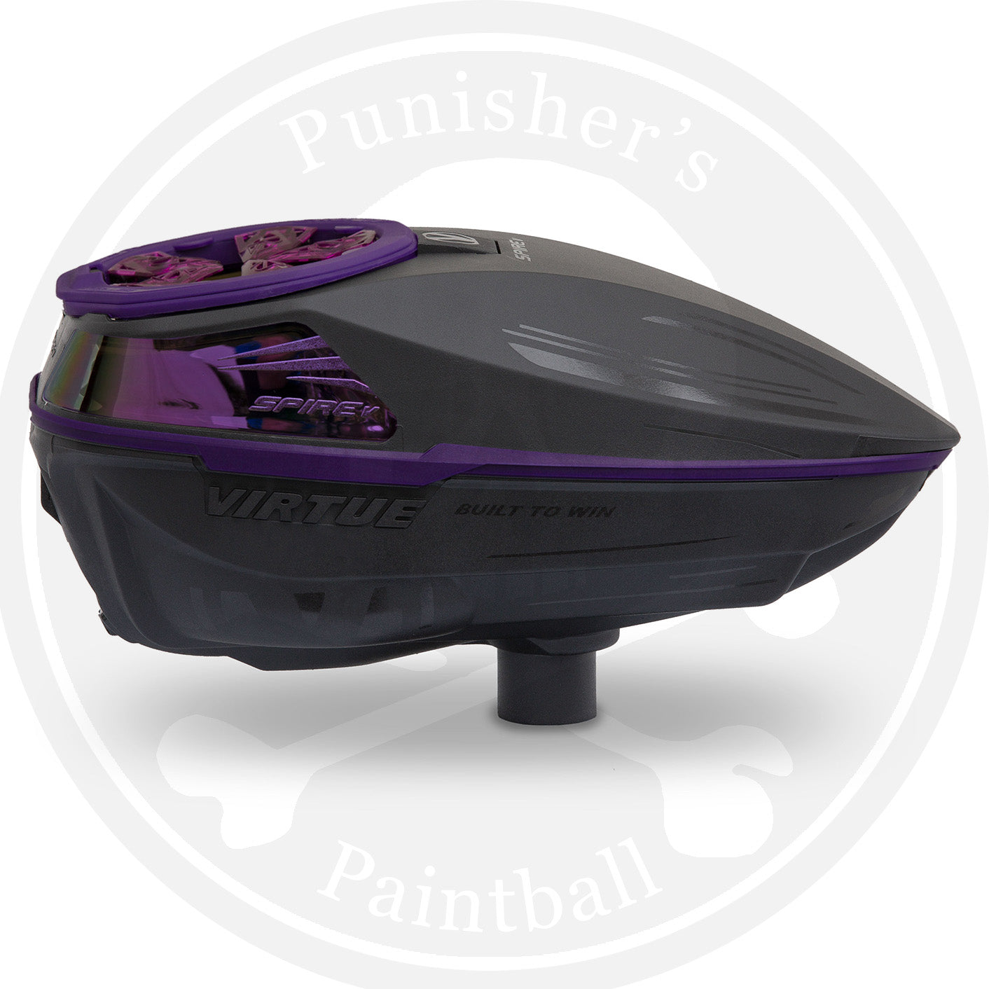 Virtue Spire V Paintball Loader – 230er-Kapazität, Dual-Sensor, Mit Speed Feed & Regendeckel | Schwarz