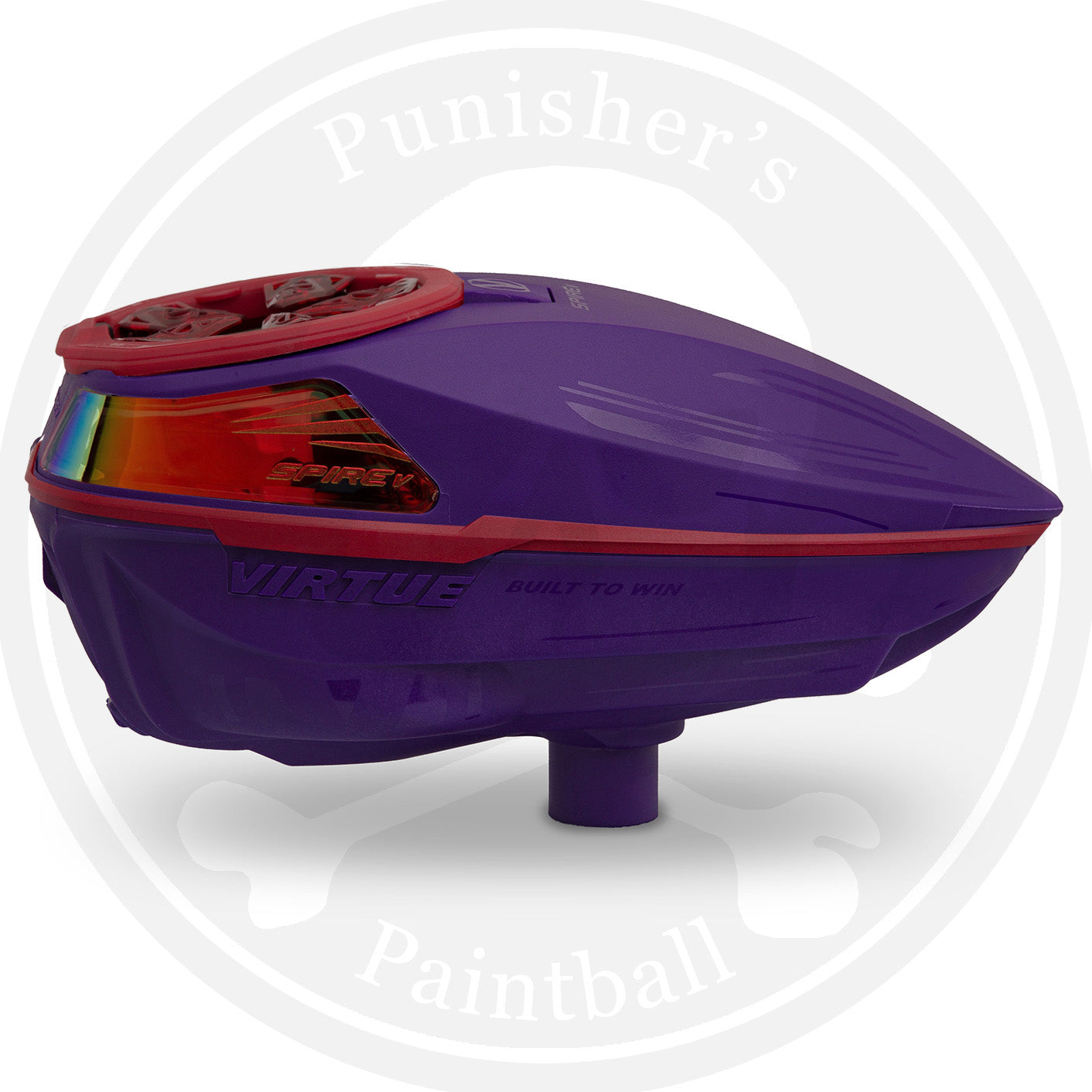 Virtue Spire 5 Paintball Loader Purple/Red Punishers Paintball