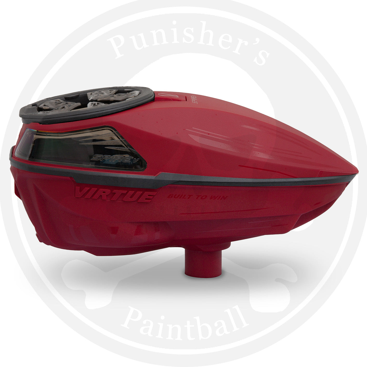 Virtue Spire 5 Paintball Loader - Red/Black