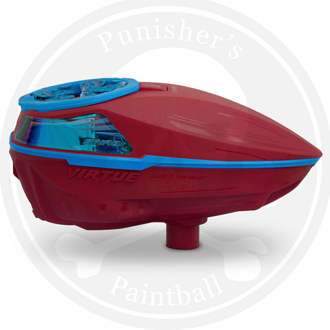 Virtue Spire 5 Paintball Loader - Red/Blue
