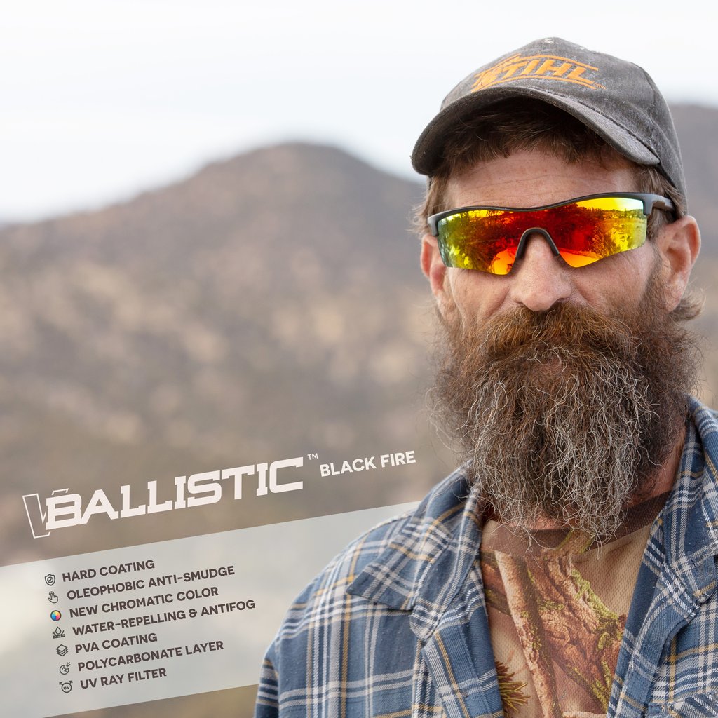 Virtue V-Ballistic Polarized Sunglasses - Black Fire