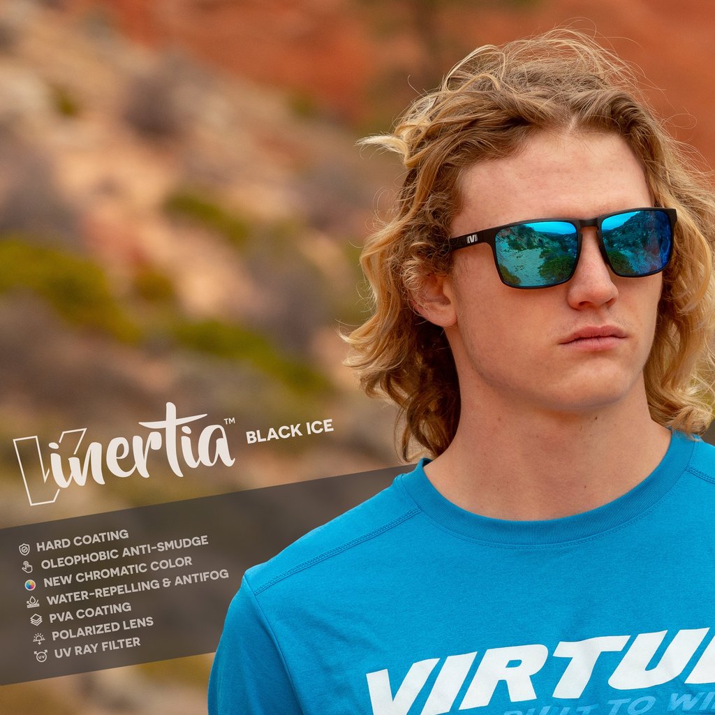 Virtue V-Inertia Polarized Sunglasses - Black Ice