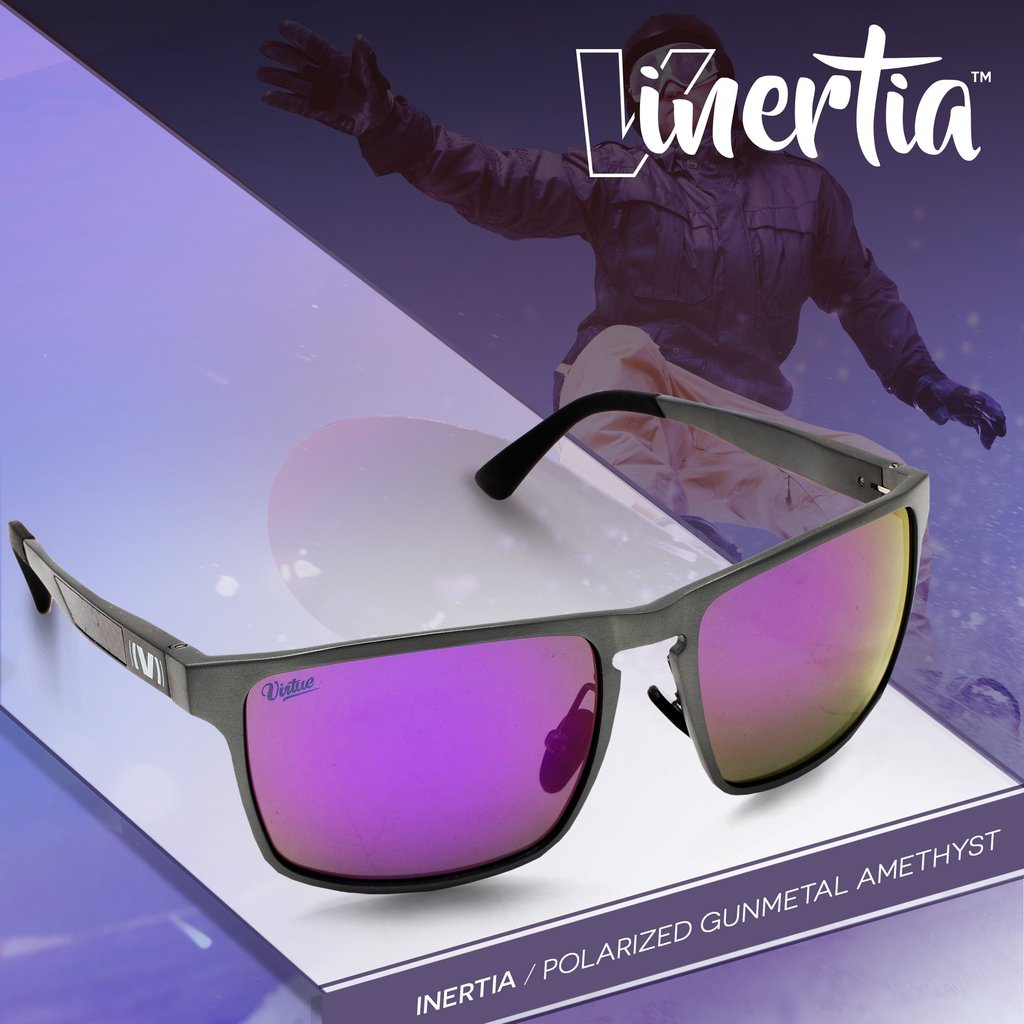 Virtue V-Inertia Polarized Sunglasses - Gunmetal Amethyst