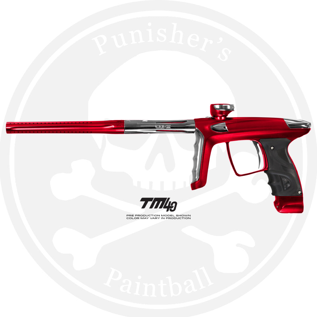 DLX Luxe TM40 Paintball Gun - Dust Red/Polished Silver