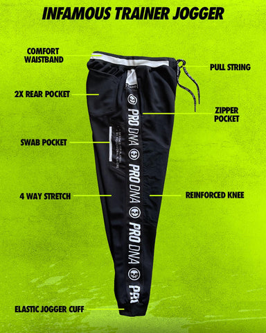 Infamous Trainer Jogger Paintball Pants - Infamous Black - XL