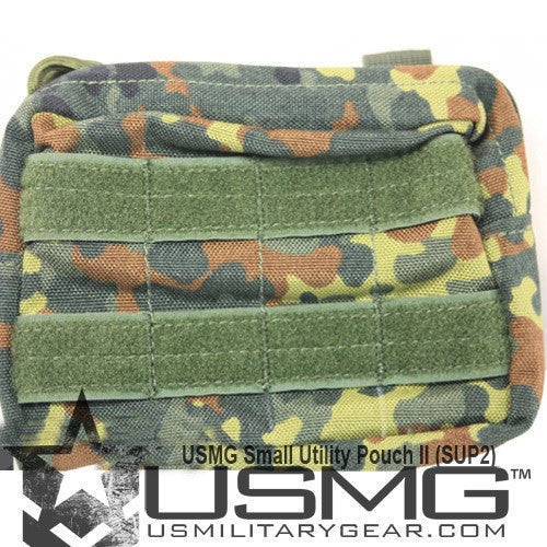 Small Multi-Use Zipper Utility Pouch German Flecktarn