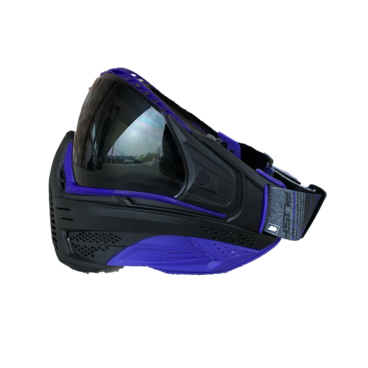 Push Unite Paintball Goggle - Purple Out w/ Purple Camo Strap