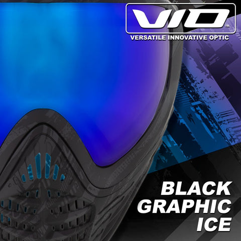 Virtue Vio Contour 2 Paintball Mask - Black Graphic Ice