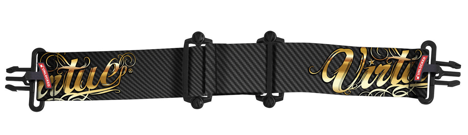 Virtue Vio Goggle Strap - Carbon Fiber Gold