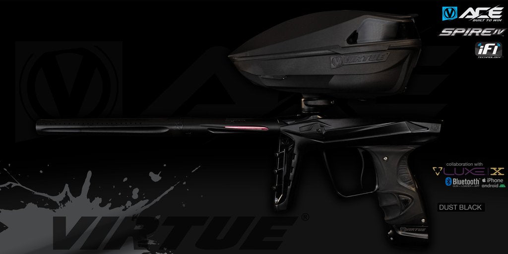 Virtue Ace Luxe X Paintball Marker + Spire IV - Dust Black