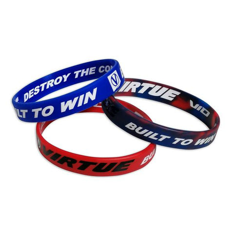 Virtue Paintball Wristband 3 Pack - Red/White/Blue