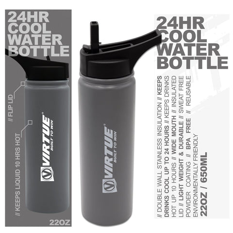 Virtue Stainless Steel 24 Hour Cool Water Bottle - 22 ounce - Gray