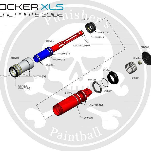 SP Shocker XLS Bolt System Parts List - Pick the Part You Need!