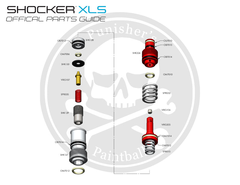 SP Shocker XLS Regulator Parts List - Pick the Part You Need!