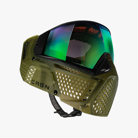Carbon ZERO Pro Paintball Mask - Less Coverage - Moss