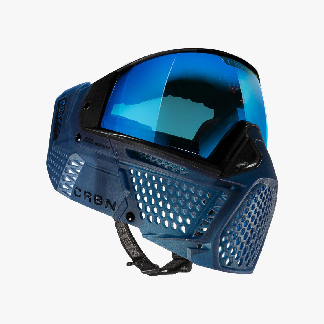 Carbon ZERO Pro Paintball Mask - Less Coverage - Navy