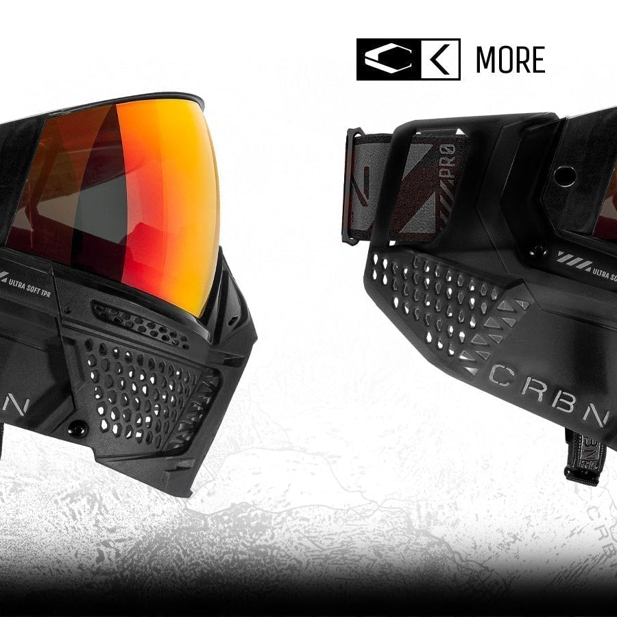 Carbon ZERO Pro Paintball Mask - More Coverage - Blood
