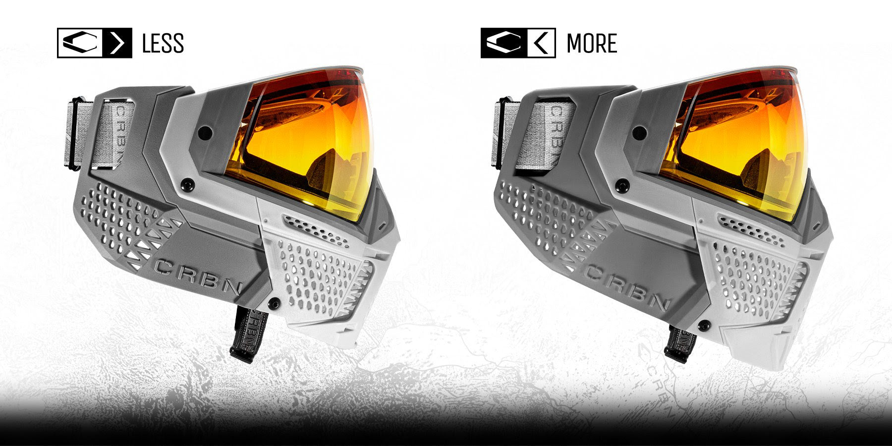 Carbon ZERO SLD Paintball Mask - More Coverage - Light Grey