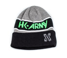 HK Attack Beanie - Grey / Black / Neon Green