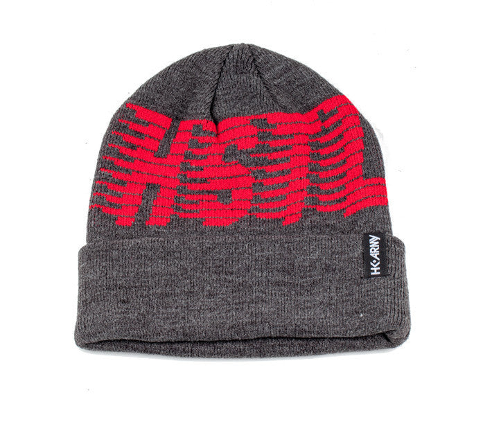 HSTL Beanie - Grey / Red - Punishers Paintball