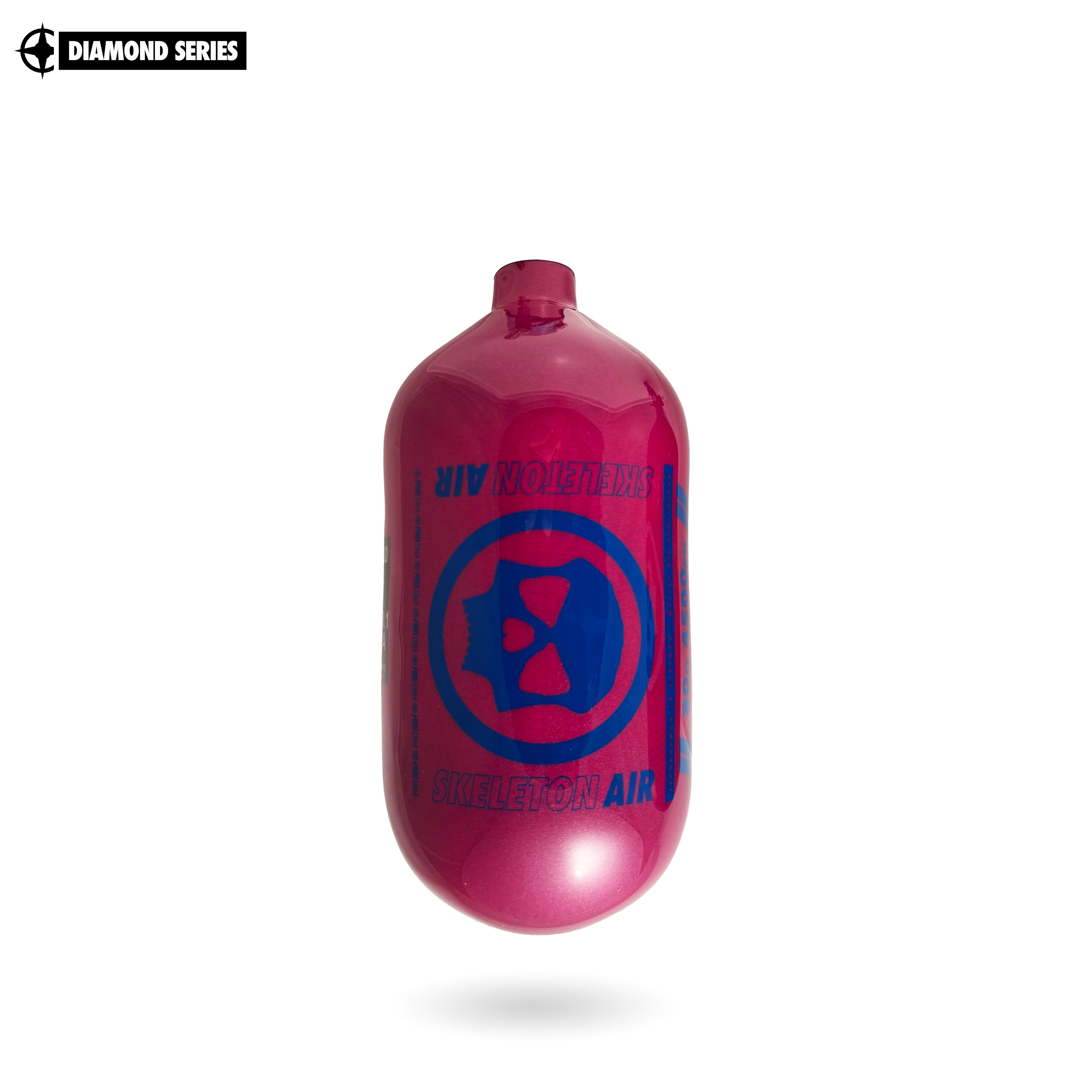 Infamous Skeleton Air "Hyperlight" Paintball Tank BOTTLE ONLY - Diamond Series - Bubblegum - 80/4500 PSI