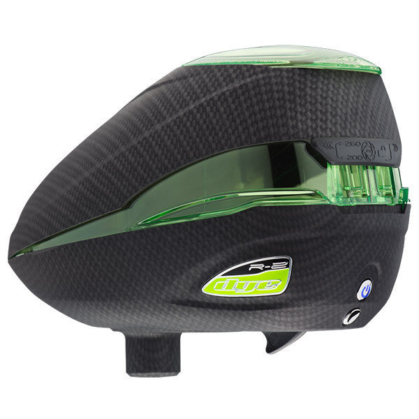 Dye Rotor R2 Paintball Loader - Carbon/Lime