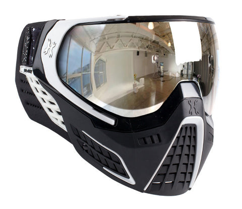 HK Army KLR Goggle Carbon (Black/White - Chrome Lens)