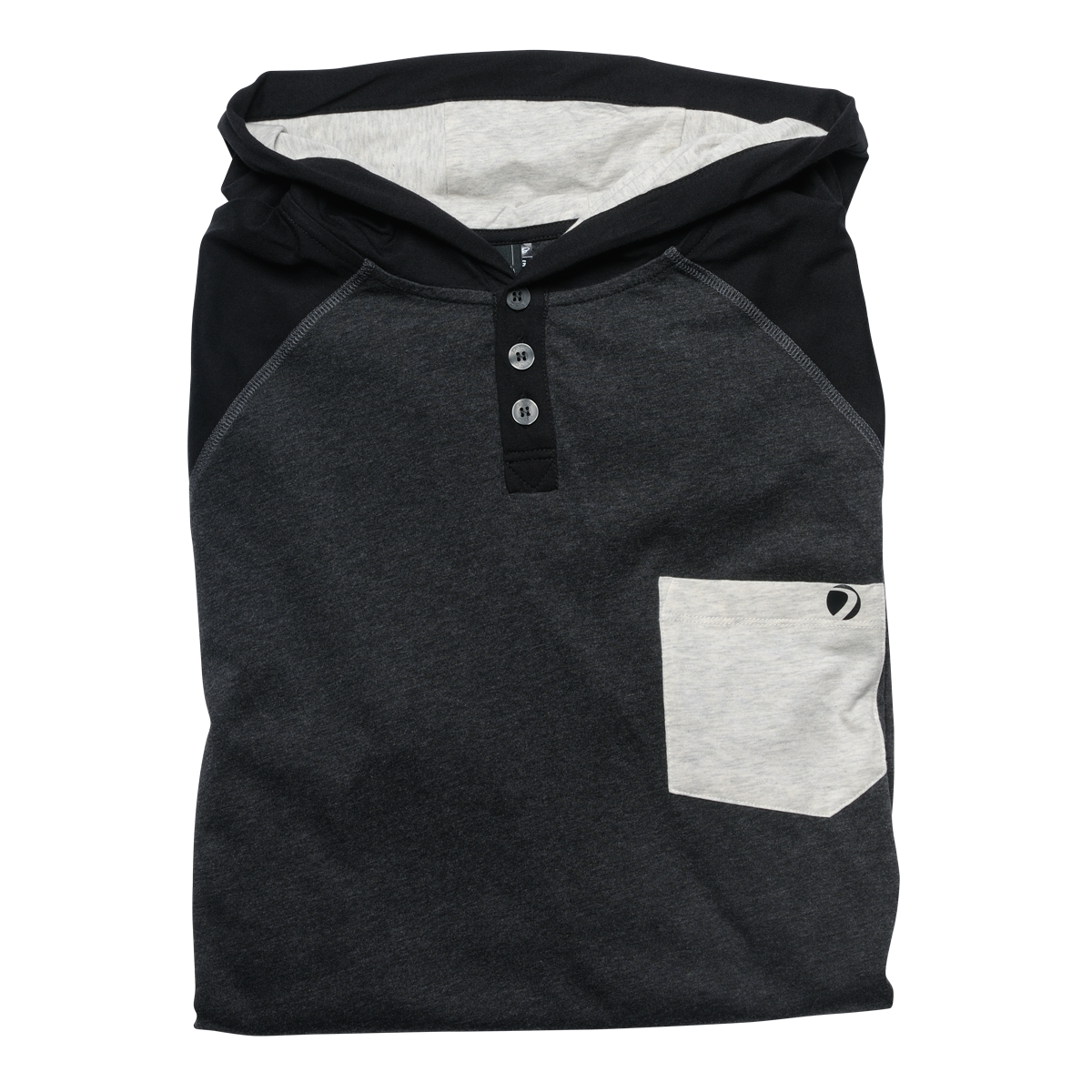 Dye Coba Hood Shirt - Heather Gray / Black