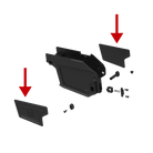 DAM Receiver Well Logo Plate - Black (Pair, Left & Right)