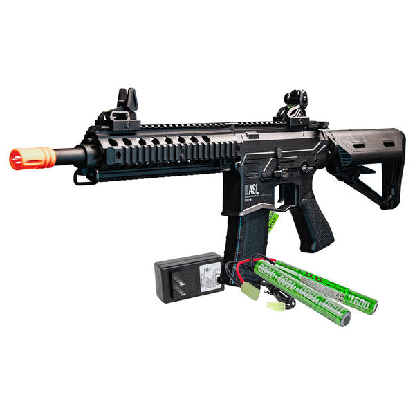 Valken ASL Mod-M AEG Airsoft Rifle Battery & Charger Combo - Black