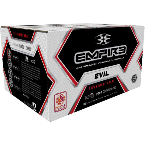 Empire Ultra Evil Paintballs - 2000 Count - Metallic Black Shell - Super Pink Fill