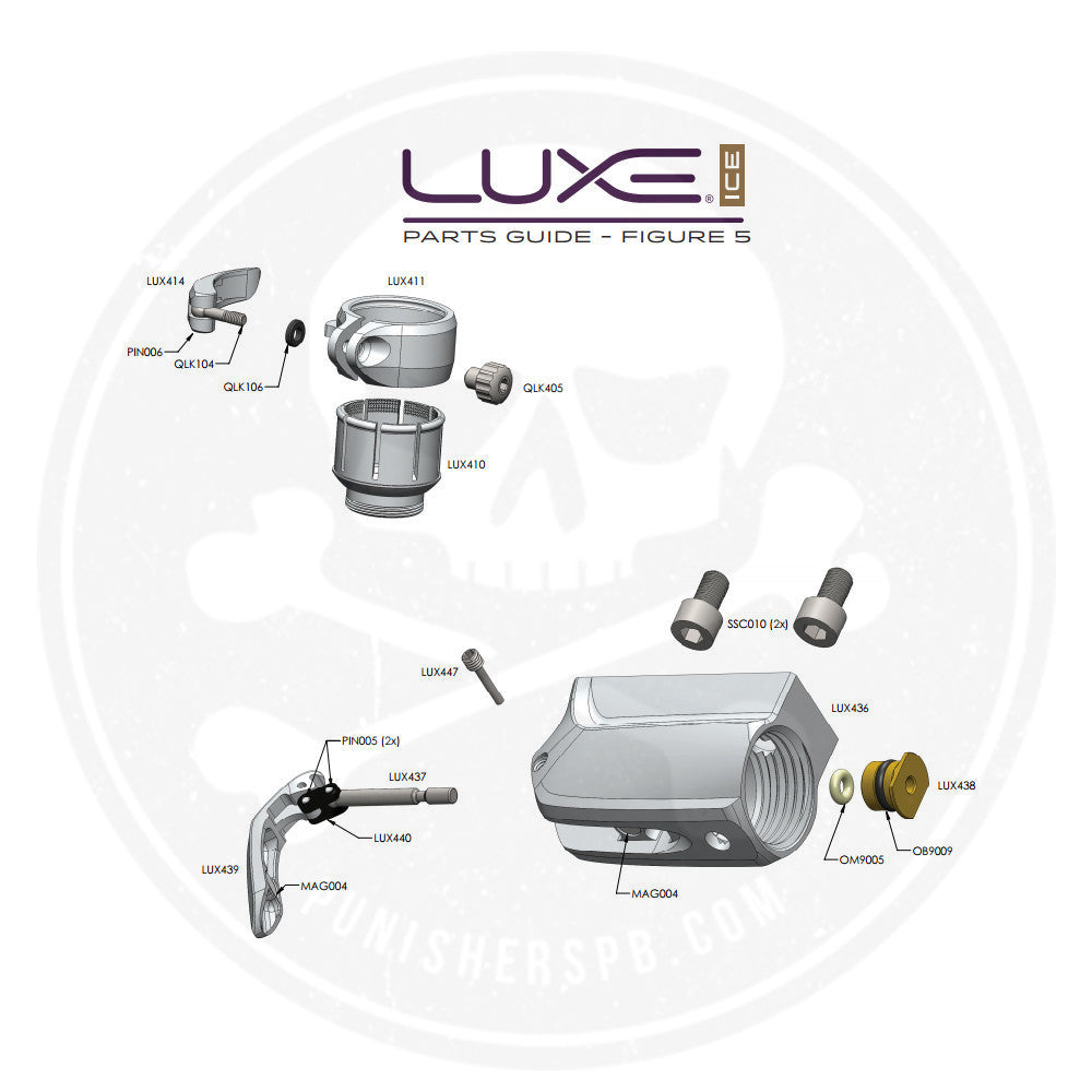 DLX Luxe Ice Feedtube/ASA System Parts List - Pick The Part You Need!
