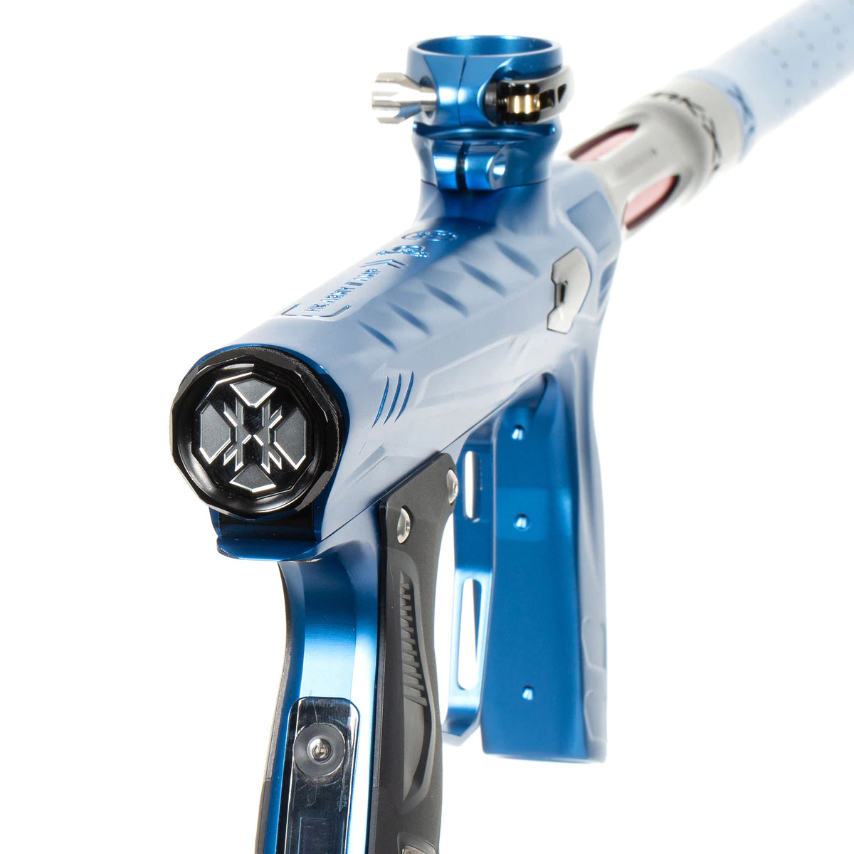 HK Army Shocker AMP Paintball Gun - Dust Blue / Polished Black