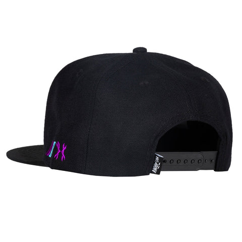 HK Army Split Snapback Hat - Black/Blue/Purple