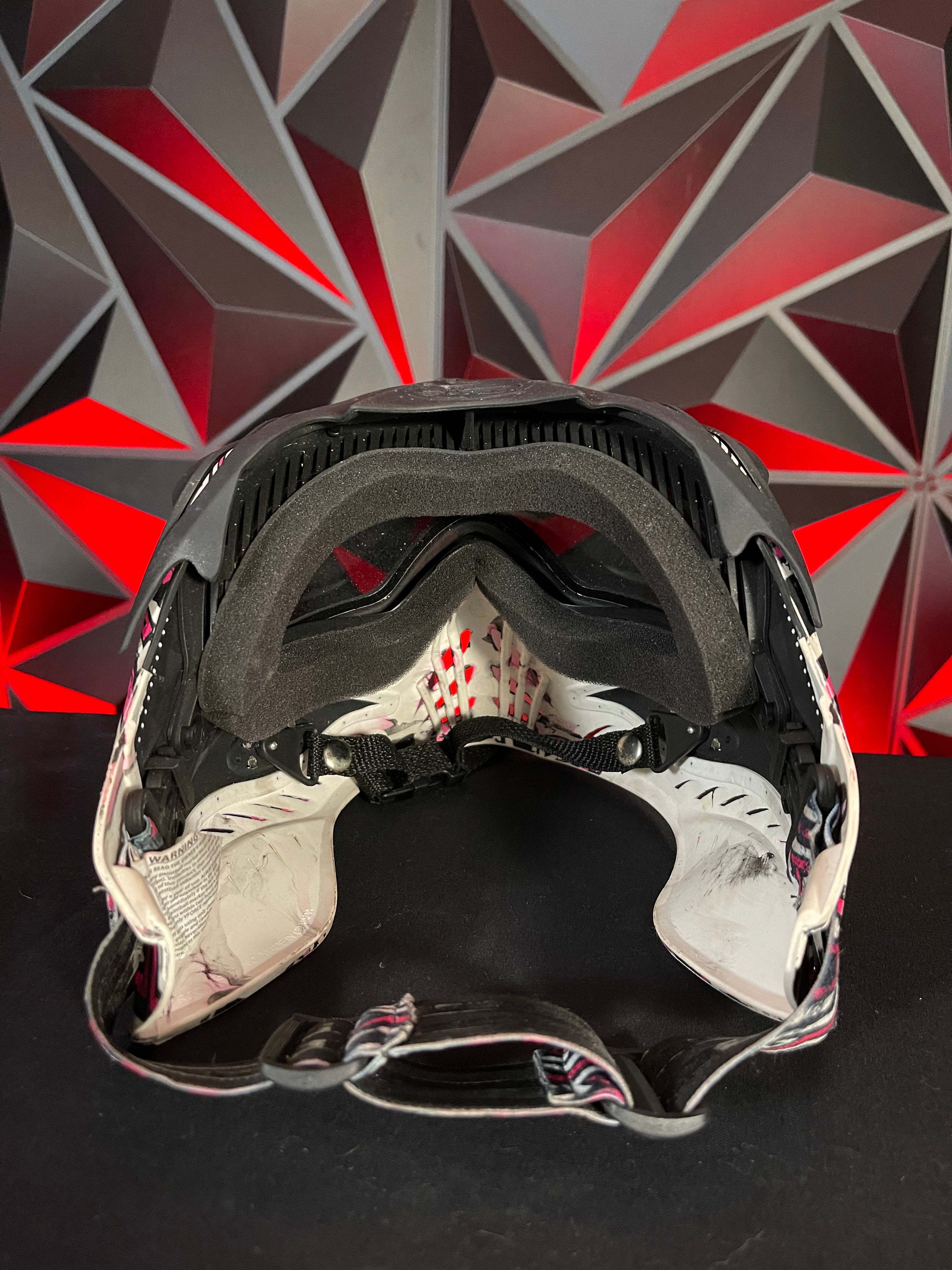 Used V-Force Grill Paintball Mask - Pink/White/Black w/Visor