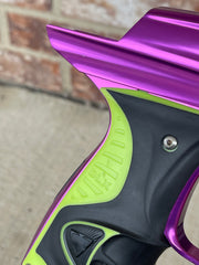 Used DLX Luxe X Paintball Gun - Gloss Purple / Dust Purple w/ Orange Deuce Trigger