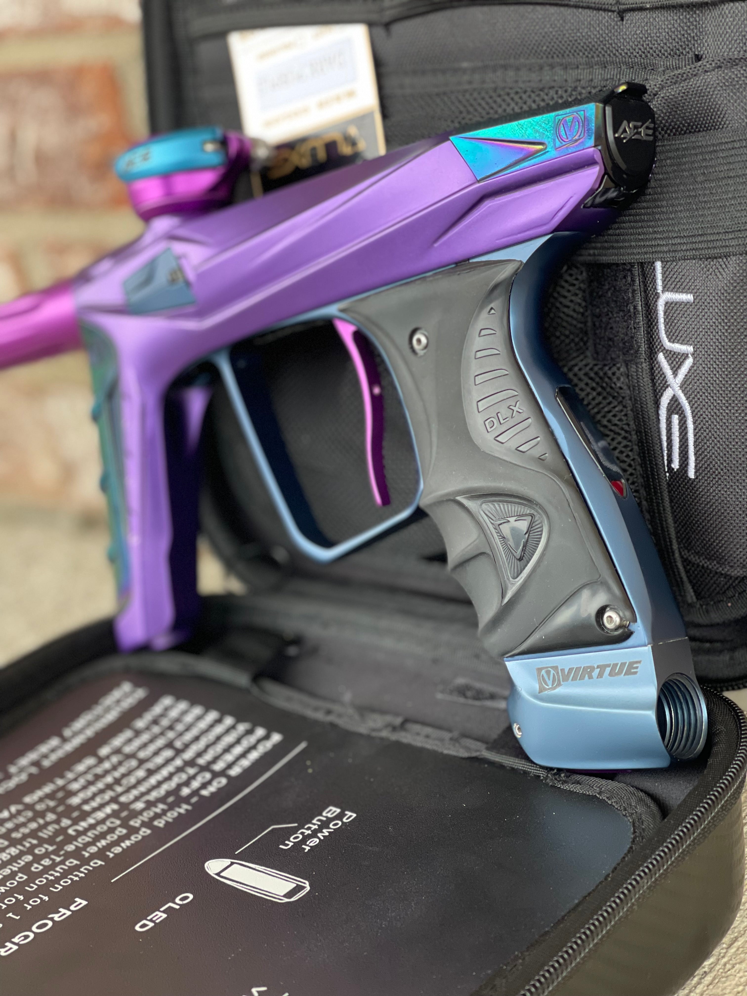 Used DLX Luxe X / Virtue Ace Paintball Gun - Purple / Blue