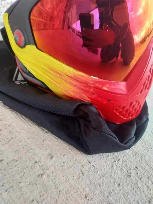 Used Dye I5 Paintball Goggle - Red/Yellow Custom Painted