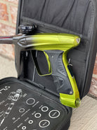 Used DLX Luxe Ice Paintball Gun - Limited Edition *1 of 10* Black/Slime Green w/ Black and Tan Back Grip